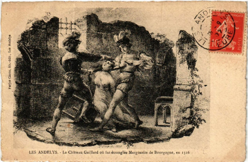 Carte postale ancienne Les Andelys - Le Chateau Gaillard aux Andelys