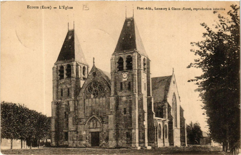 Carte postale ancienne Ecouis - L'Eglise à Écouis