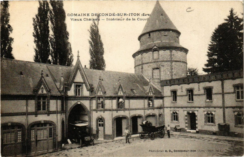 Carte postale ancienne Domaine de Conde-Sur Iton - Vieux Chateau