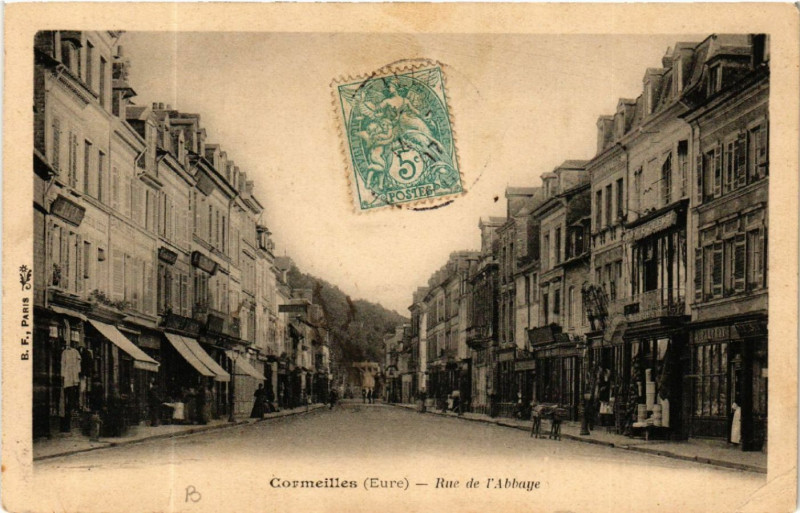 Carte postale ancienne Cormeilles - Rue de l'Abbaye à Cormeilles