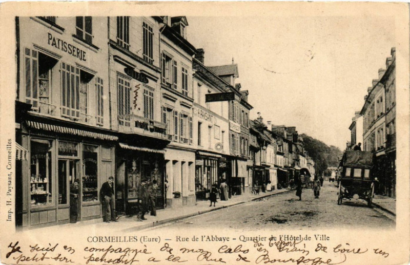 Carte postale ancienne Cormeilles - Rue de l'Abbaye à Cormeilles