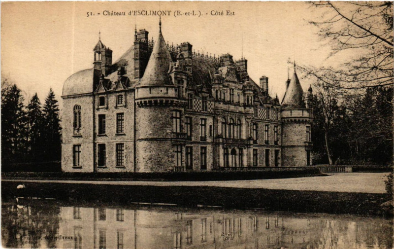 Carte postale ancienne Chateau d'Esclimont - Cote Est