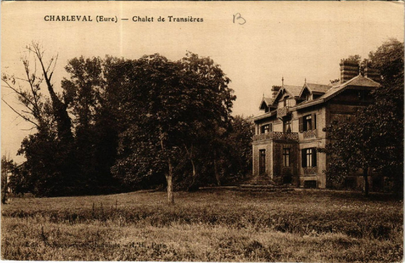 Carte postale ancienne Charleval - Chalet de Transieres à Charleval
