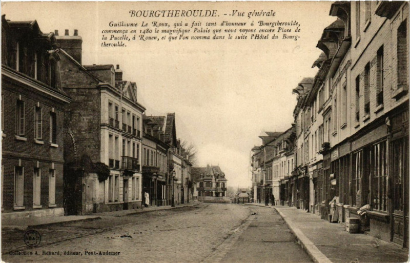 Carte postale ancienne Bourgtheroulde - Vue générale
