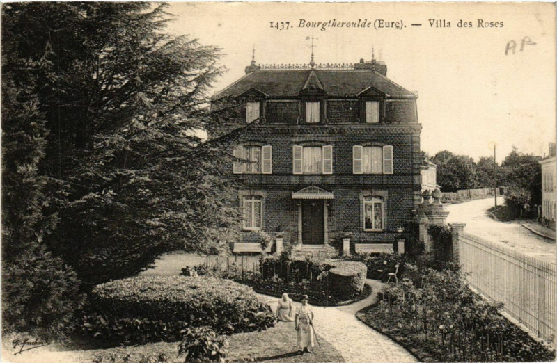 Carte postale ancienne Bourgtheroulde - Villa des Roses