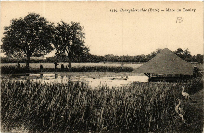 Carte postale ancienne Bourgtheroulde - Mare du Boulay