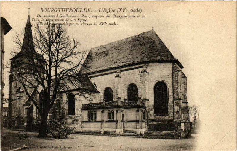 Carte postale ancienne Bourgtheroulde - L'Eglise