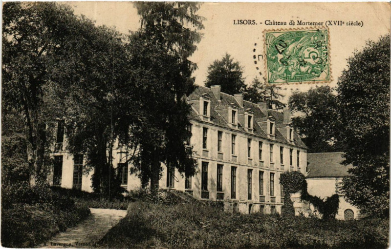 Carte postale ancienne Lisors - Chateau de Mortemer à Lisors