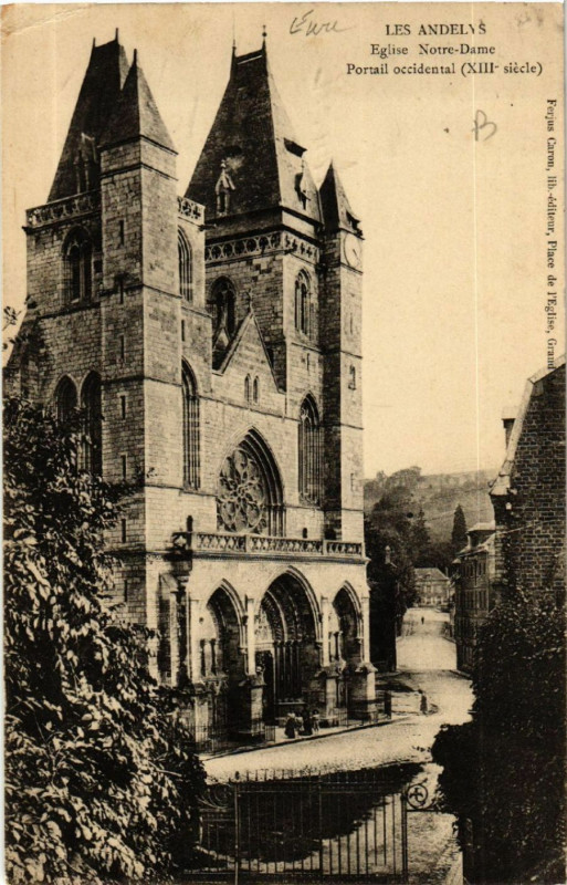 Carte postale ancienne Les Andelys - Eglise Notre-Dame aux Andelys
