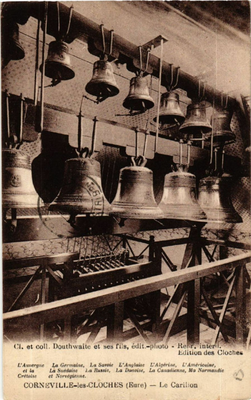 Carte postale ancienne Corneville-les-Cloches - Le Carilon