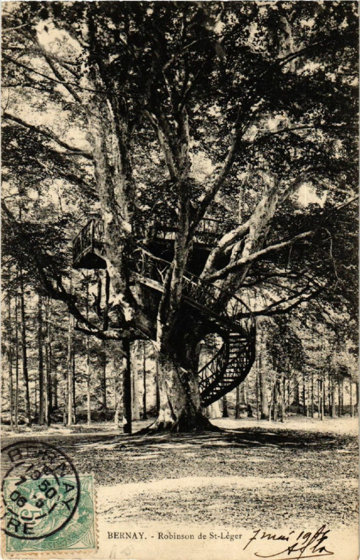 Carte postale ancienne Bernay - Robinson de Saint-Leger à Bernay