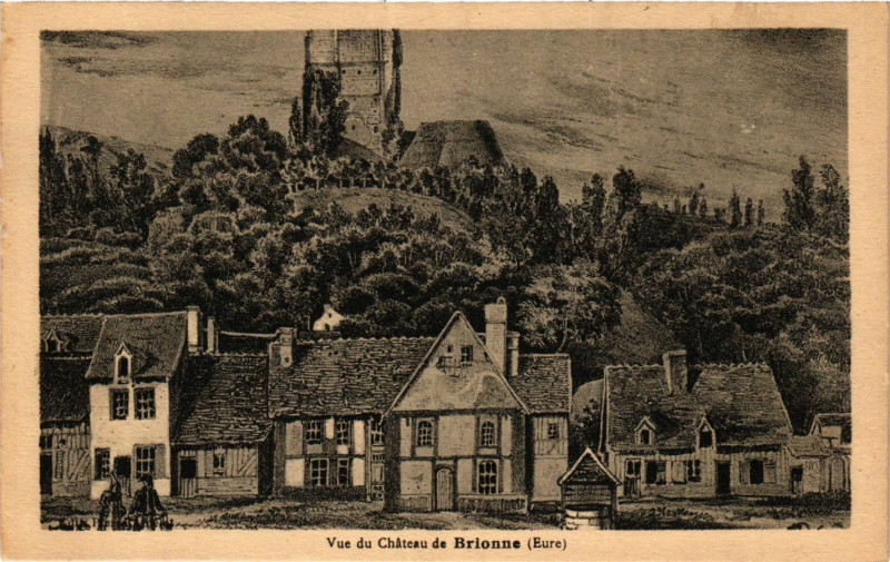 Carte postale ancienne Brionne - Vue du Chateau à Brionne