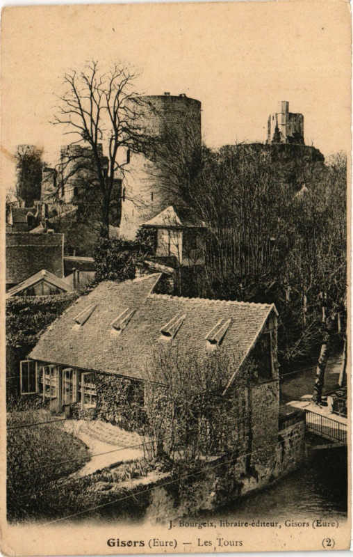 Carte postale ancienne Gisors - Les Tours à Gisors