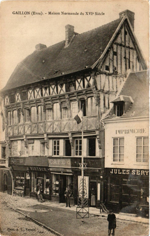 Carte postale ancienne Gaillon - Maison Normande du Xvi siecle à Gaillon