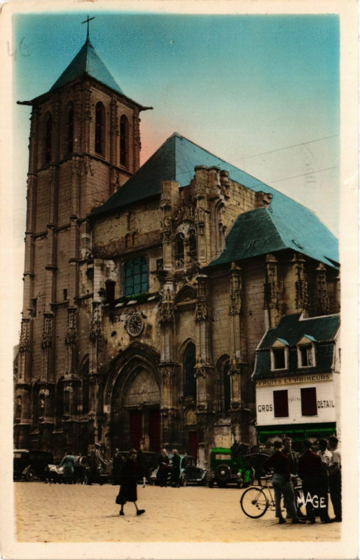 Carte postale ancienne Pont-Audemer - L'Eglise à Pont-Audemer