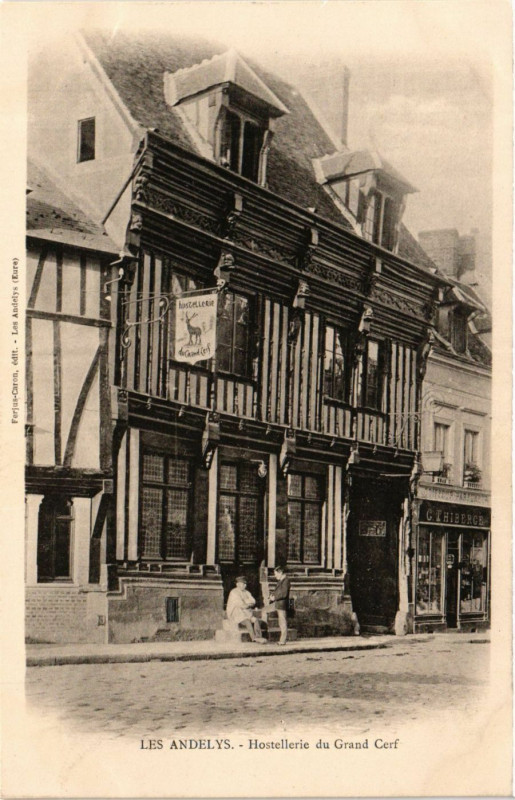 Carte postale ancienne Les Andelys - Hostellerie du Grand Cerf aux Andelys