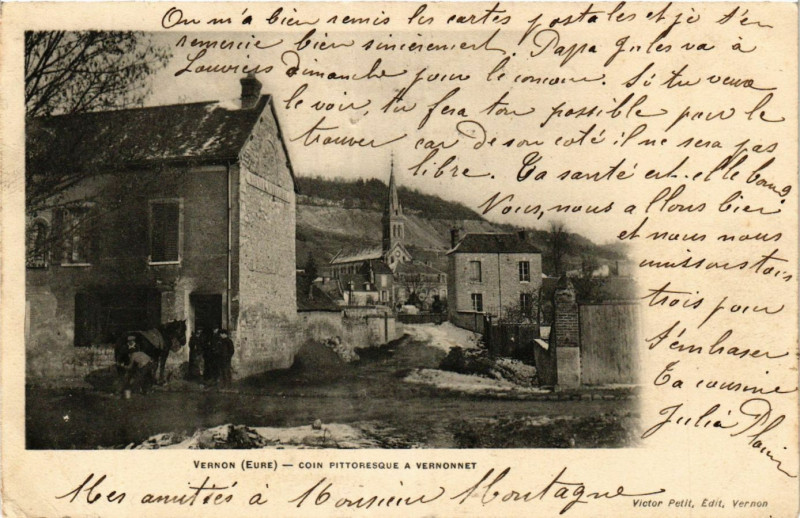 Carte postale ancienne Vernon - Coin Pittoresque a Vernonnet à Vernon