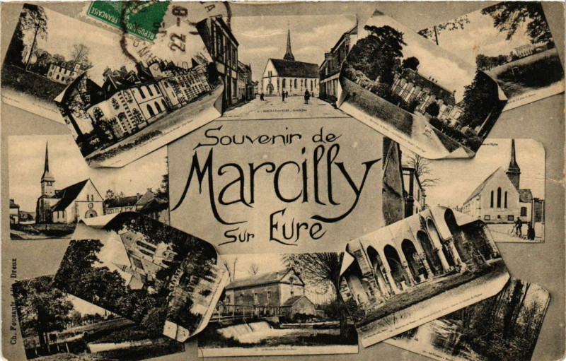 Carte postale ancienne Souvenir de Marcilly-sur-Eure à Marcilly-sur-Eure
