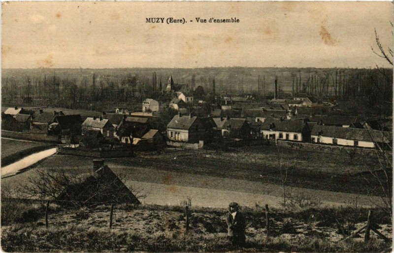 Carte postale ancienne Muzy - Vue d'ensemble à Muzy