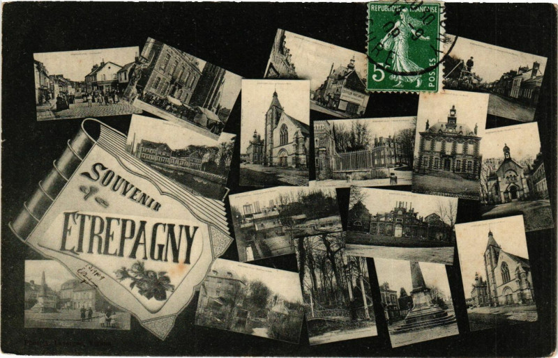 Carte postale ancienne Souvenir de Etrepagny à Étrépagny