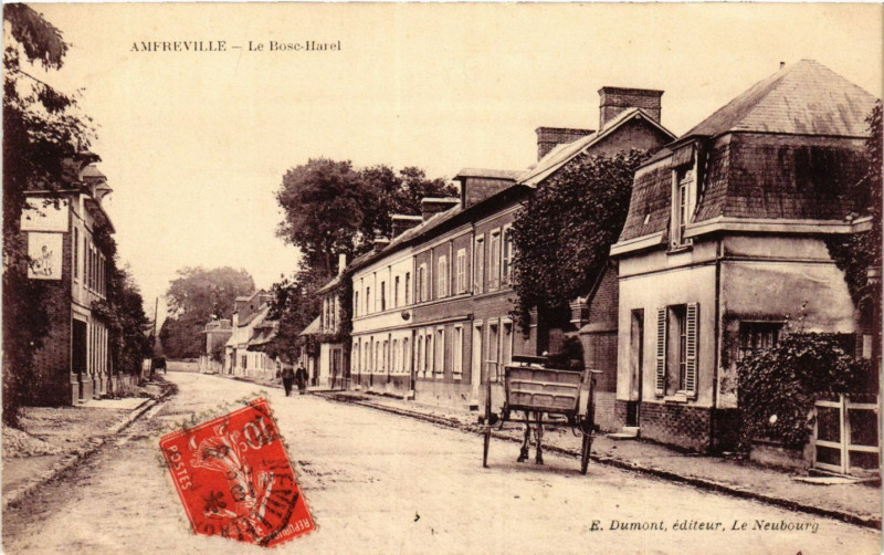 Carte postale ancienne Amfreville - Le Bosc-Harel