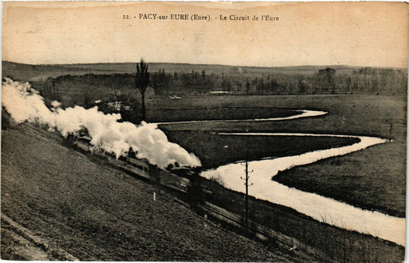 Carte postale ancienne Pacy-sur-Eure - Le Cirquit de l'Eure à Pacy-sur-Eure