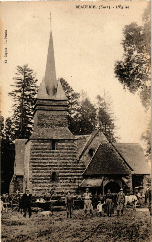 Carte postale ancienne Beauficel - L'Eglise
