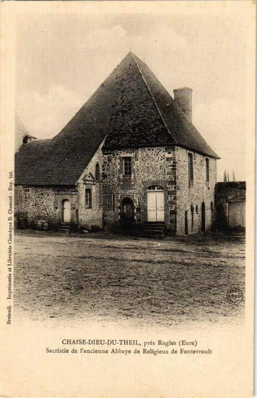 Carte postale ancienne Chaise-Dieu-du-Theil pres Rugles -Sacrisie de l'ancienne .. à Chaise-Dieu-du-Theil