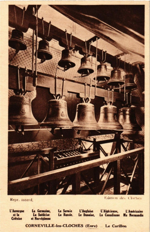 Carte postale ancienne Corneville-les-Cloches - Le Carillon