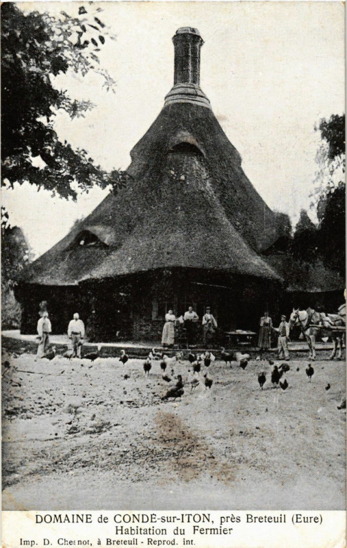 Carte postale ancienne Domaine de Conde-sur-Iton pres Breteuil - Habitation du .. à Breteuil