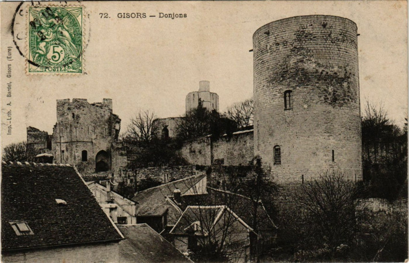 Carte postale ancienne Gisors - Donjons à Gisors