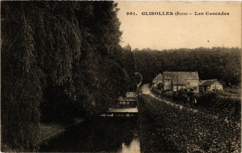 Carte postale ancienne Glisolles - Les Cascades à Glisolles