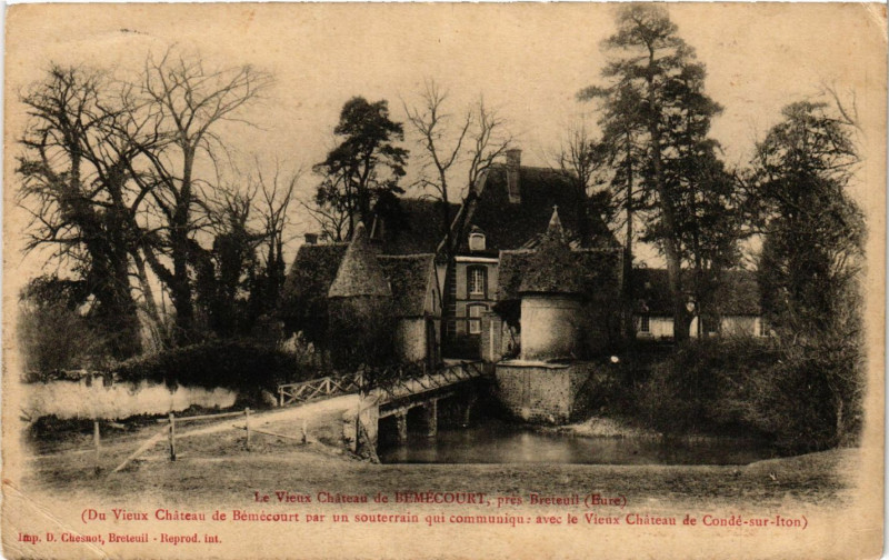 Carte postale ancienne Le Vieux Chateau de Bémecourt pres Breteuil à Bémécourt