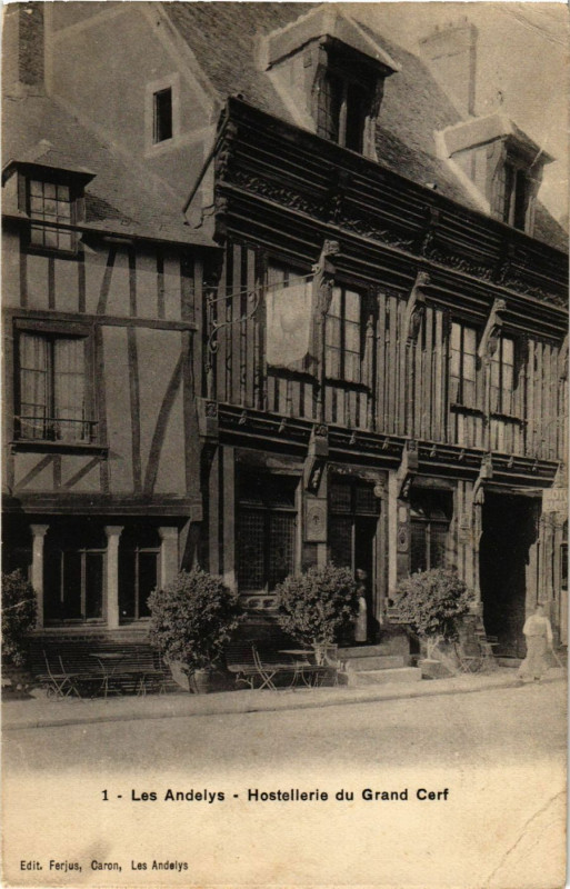 Carte postale ancienne Les Andelys - Hostellerie du Grand Cerf aux Andelys