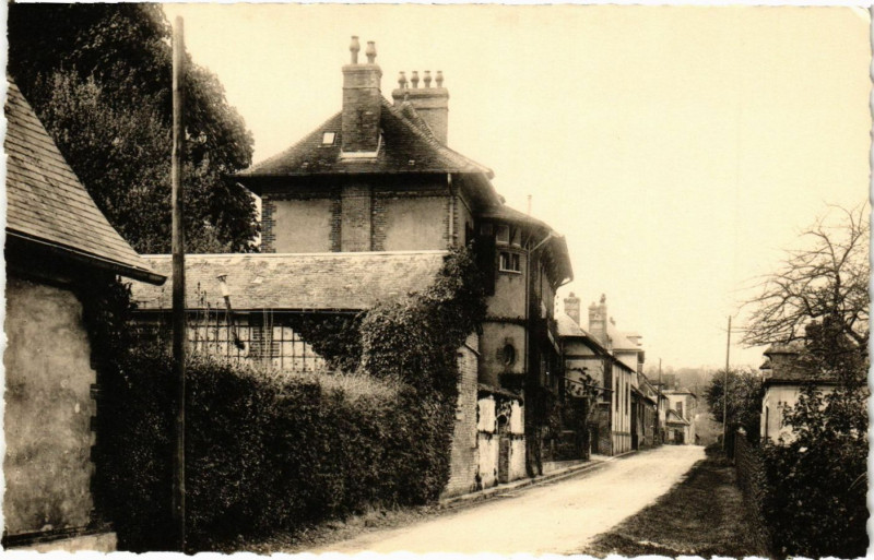 Carte postale ancienne Mainneville - Rue Francaise à Mainneville