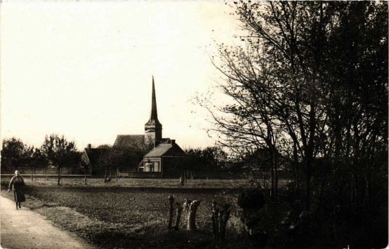 Carte postale ancienne Mouettes Eure - Entrée du pays à Mouettes