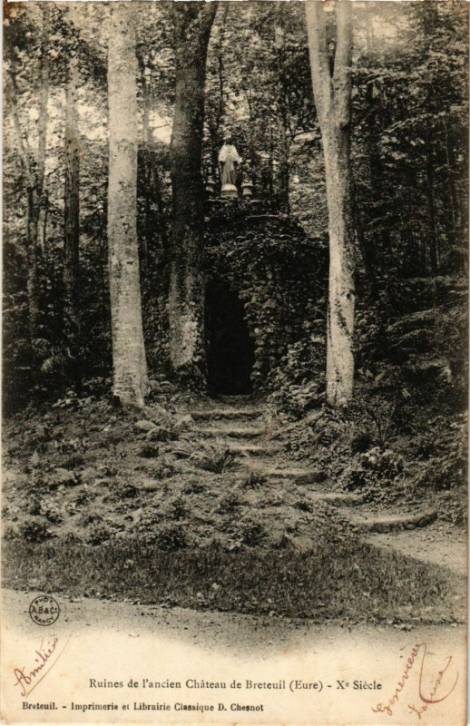 Carte postale ancienne Ruines de l'ancien Chateau de Breteuil - X. siécle. à Breteuil