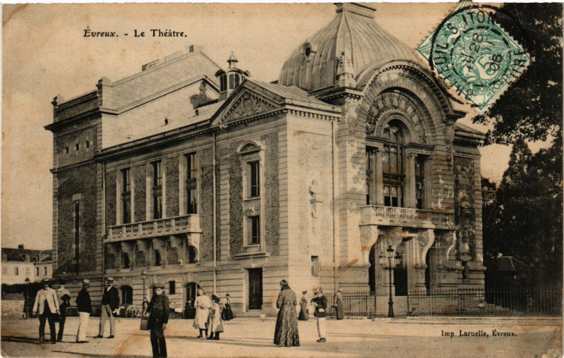 Carte postale ancienne Evreux - Le Théatre à Évreux