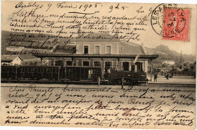Carte postale ancienne Les Andelys - La Gare aux Andelys