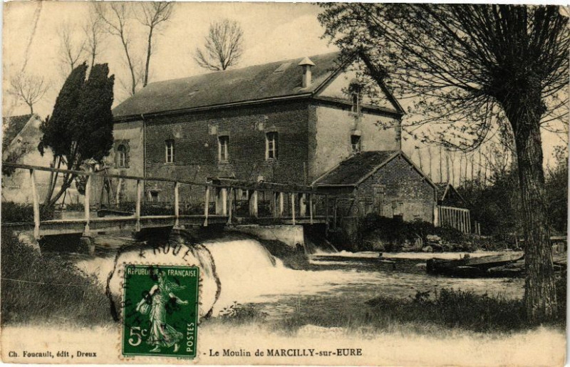 Carte postale ancienne Le Moulin de Marcilly-sur-Eure à Marcilly-sur-Eure