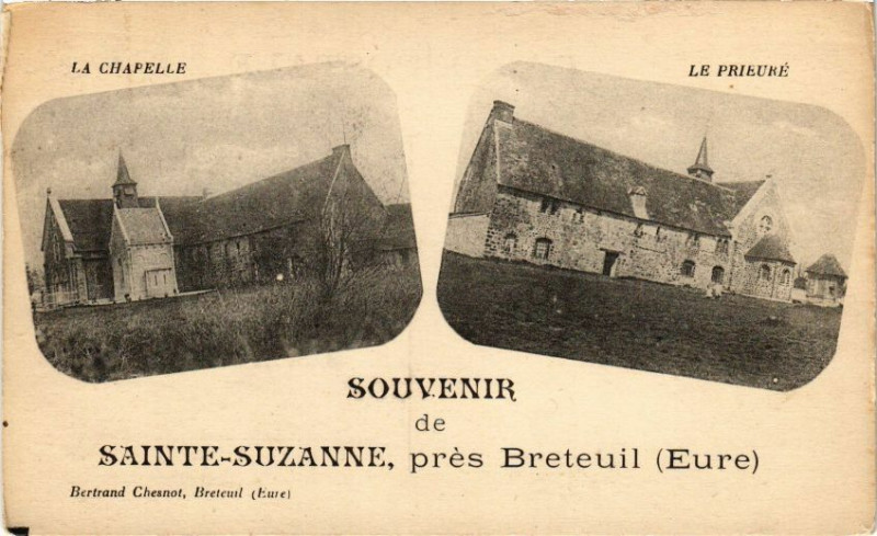 Carte postale ancienne Souvenir de Sainte-Suzanne pres Breteuil à Breteuil