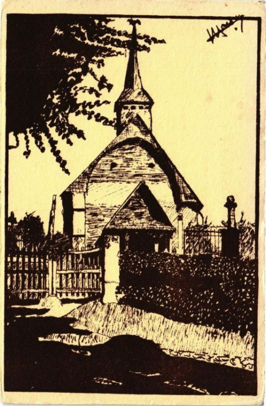 Carte postale ancienne Saint-Sylvestre de Cormeilles - L'Eglise à Saint-Sylvestre-de-Cormeilles