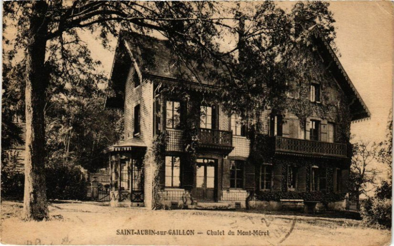 Carte postale ancienne Saint-Aubin-sur-Gaillon - Chalet du Mont-Mérel à Saint-Aubin-sur-Gaillon