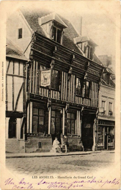 Carte postale ancienne Les Andelys - Hostellerie du Grand Cerf aux Andelys