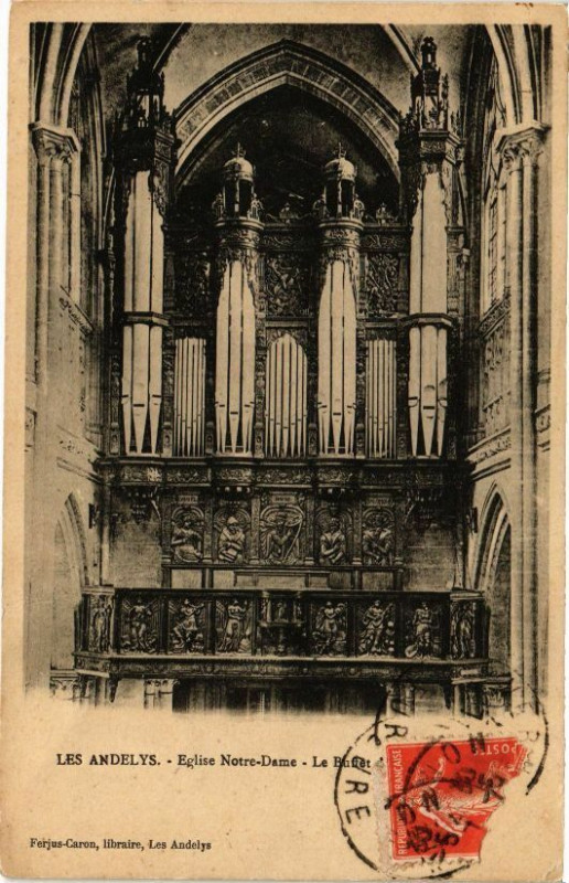 Carte postale ancienne Les Andelys - Eglise Notre-Dame - Le buffet aux Andelys