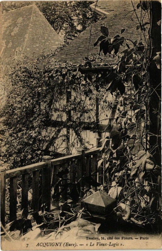 Carte postale ancienne Acquigny - Le vieux-Logis à Acquigny