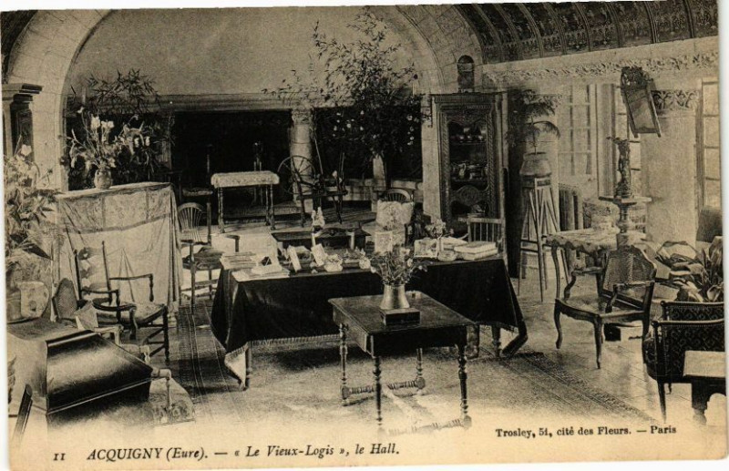 Carte postale ancienne Acquigny - Le vieux-Logis le Hall à Acquigny