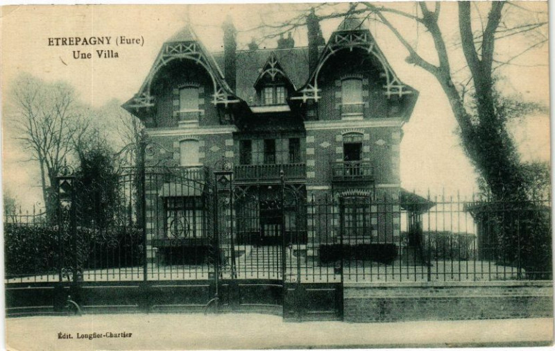 Carte postale ancienne Etrepagny - Une Villa à Étrépagny