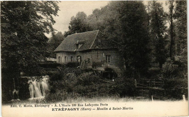 Carte postale ancienne Etrepagny - Moulin a Saint-Martin à Étrépagny