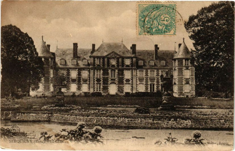 Carte postale ancienne Serquigny - Le Chateau à Serquigny